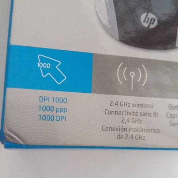 HP Wireless Mouse 200 - Black and Silver Mouse New In Sealed Box - Picture 4 of 7